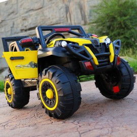  Kids Large Size 4*4 Motor With Remote Control And Manual Battery Operated Jeep (yellow) Manufacturers and Suppliers in India