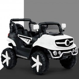  Baby Toy Jeep To Drive, Electric Rechargeable 12v Battery Operated Ride On Jeep For Kids With Music, R/c, Led Lights. Age 1-6 Years (white)  Manufacturers and Suppliers in India