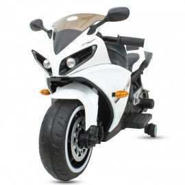  Kids Ride On Bike 12v Battery Operated Sports Bike For Kids With Music System And Lights (white) Manufacturers and Suppliers in India