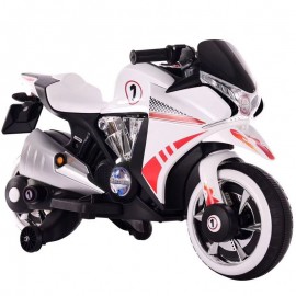  Ride On Bike For Kids With 12v Battery Operated/music System And Lights (white) Manufacturers and Suppliers in India