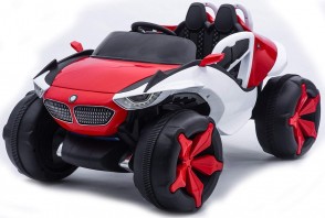 BATTERY OPERATED 12V RIDE-ON JEEP FOR KIDS 2 -8 YEAR OLD WITH MUSIC AND REMOTE CONTROL (RED)