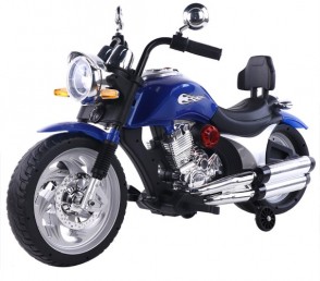 BATTERY OPERATED ELECTRIC RIDE ON BIKE FOR KIDS, WITH HAND ACCELERATOR AND PEDAL BRAKE FOR 3-7 YEARS (BLUE)